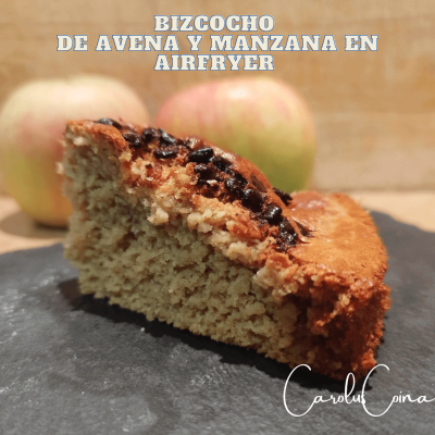 Bizcocho De avena y manzana en Airfryer