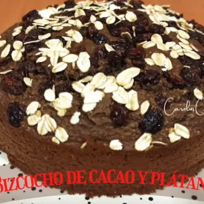 bizcocho de cacao y plátano