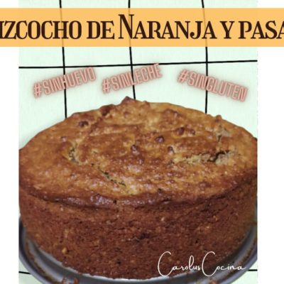 Bizcocho de naranja y pasas